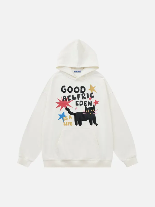 Aelfric Eden Cat Graphic Hoodie sold by Aelfric Eden