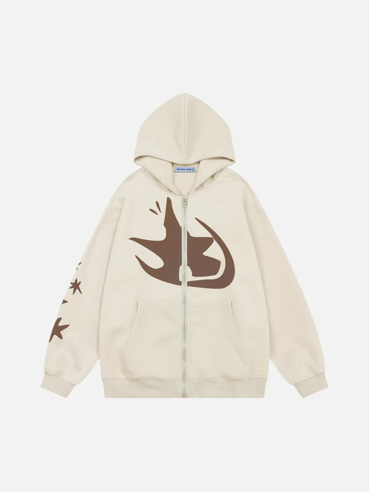 Aelfric Eden Star Foam Printing Zip Up Hoodie sold by Aelfric Eden