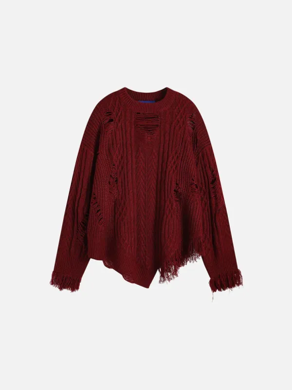 Aelfric Eden Distressed Irregular Hem Sweater sold by Aelfric Eden