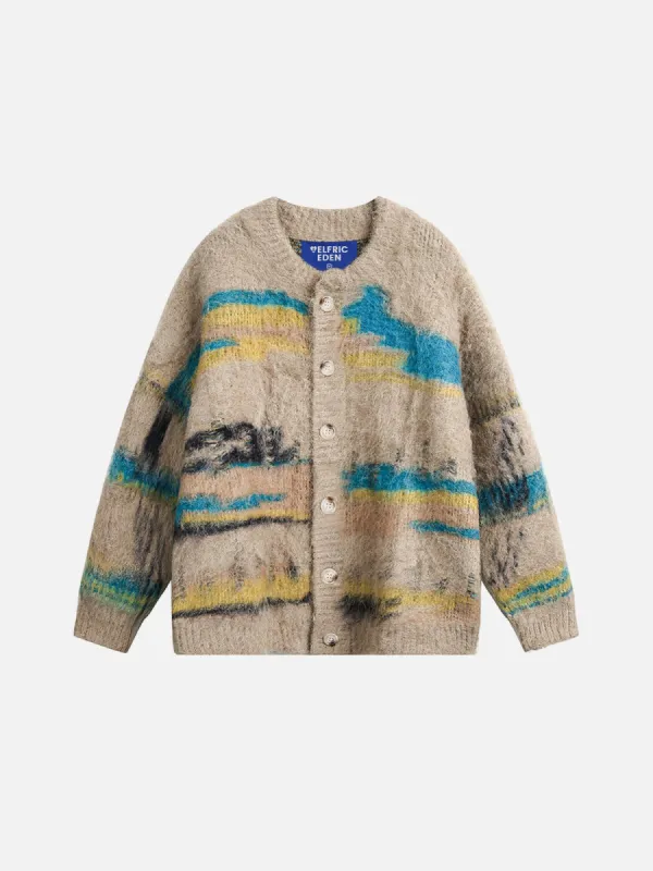 Aelfric Eden Irregular Graphic Wool Cardigan sold by Aelfric Eden