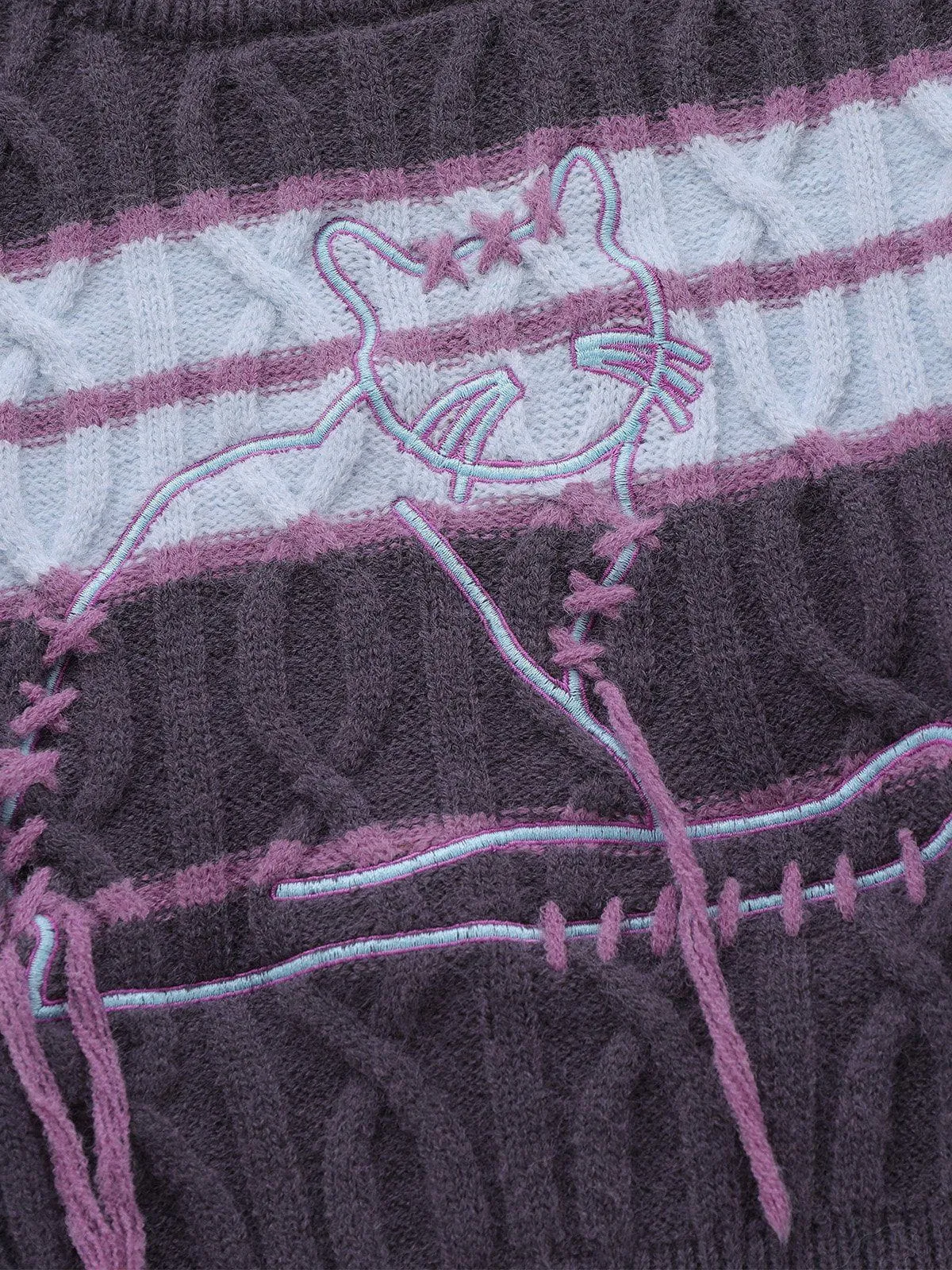 Aelfric Eden Stripe Cat Cropped Sweater sold by Aelfric Eden product image thumbnail 4