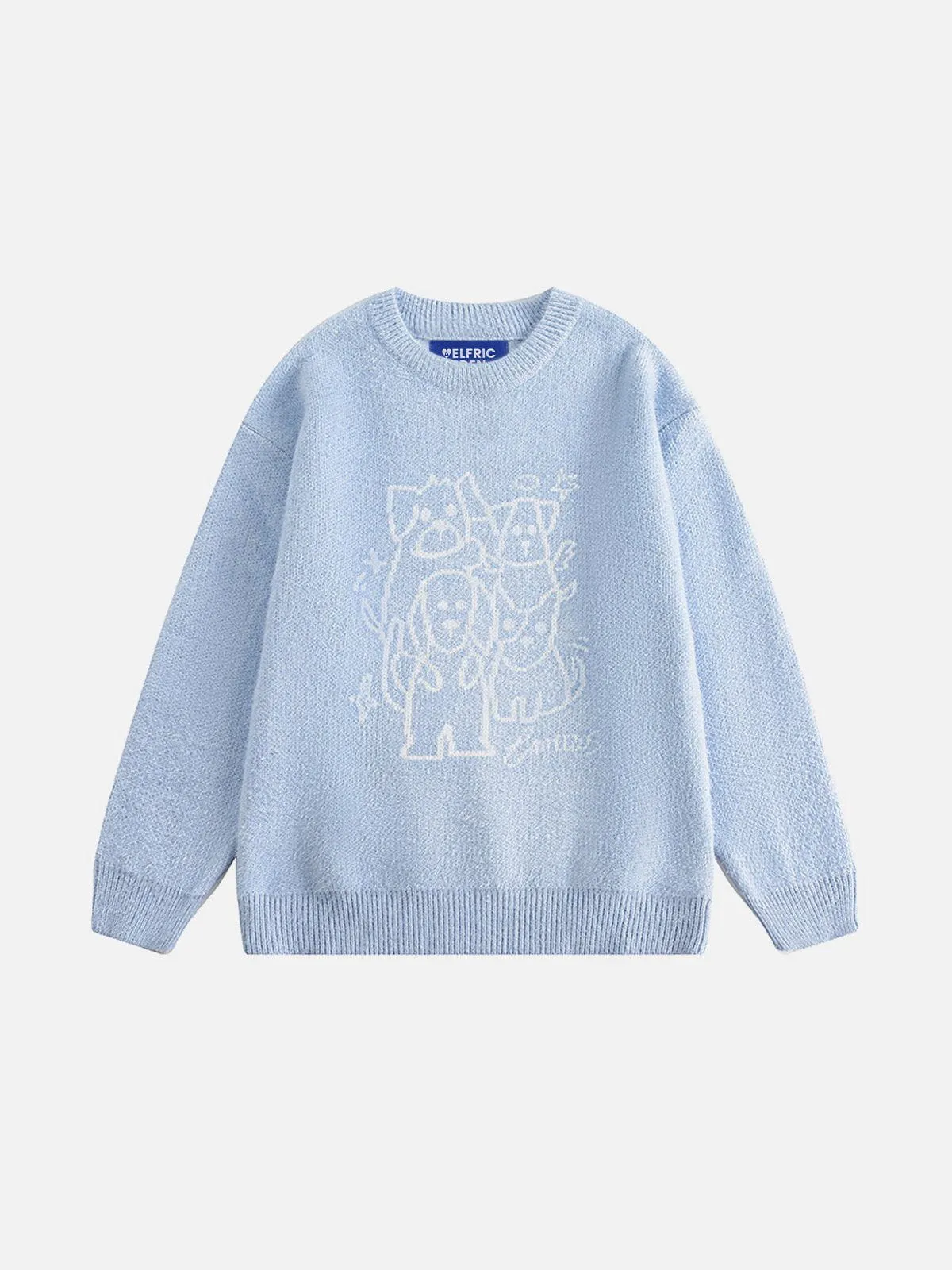 Aelfric Eden Cute Cartoon Dog Sweater sold by Aelfric Eden product image thumbnail 3