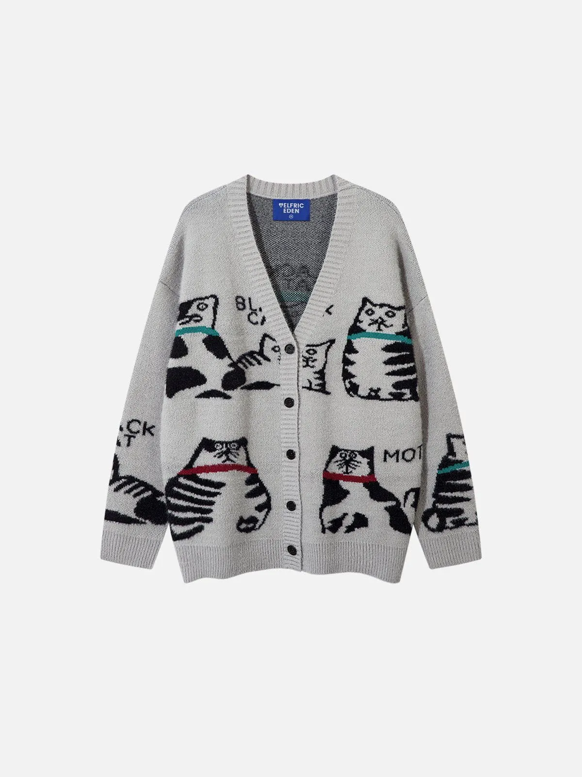 Aelfric Eden Cat Graphic Cardigan sold by Aelfric Eden product image thumbnail 2