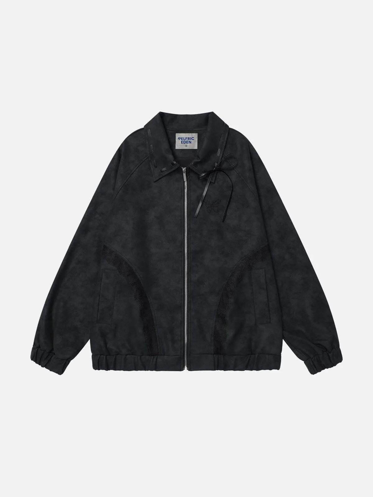 Aelfric Eden Lace Patchwork Faux Leather Jacket sold by Aelfric Eden product image thumbnail 2