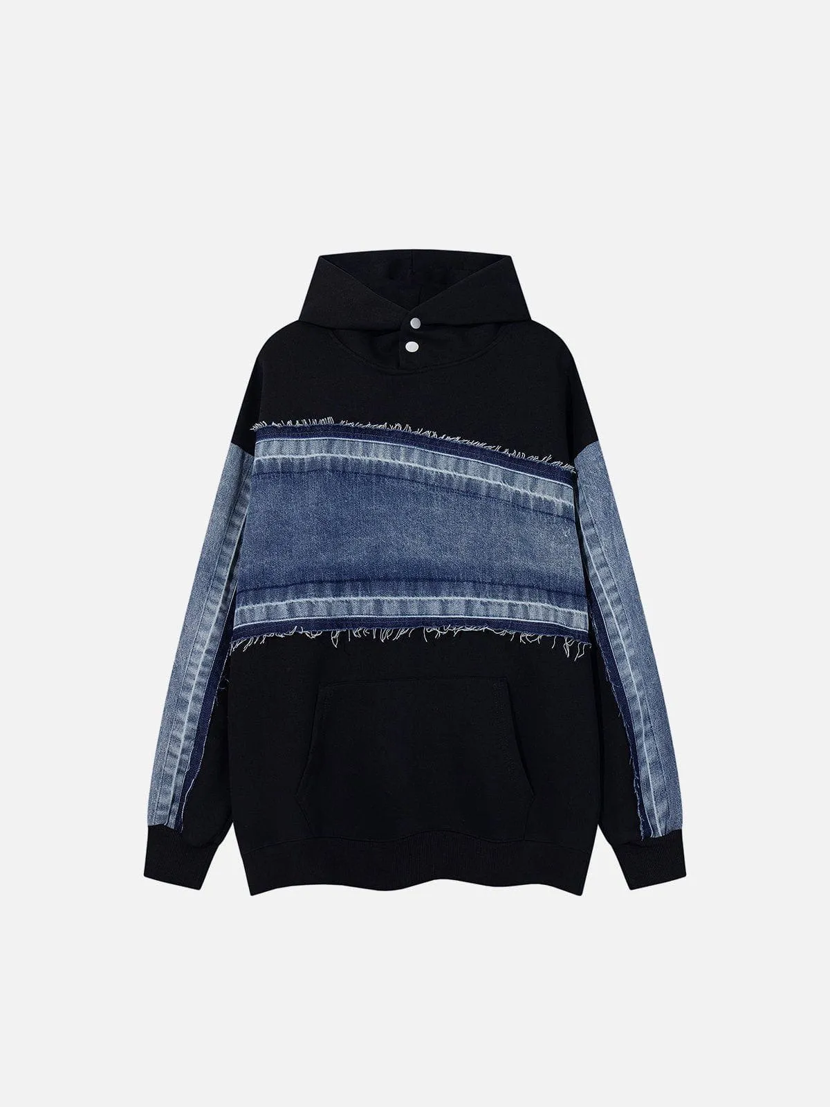 Aelfric Eden Denim Patchwork Hoodie sold by Aelfric Eden product image thumbnail 2