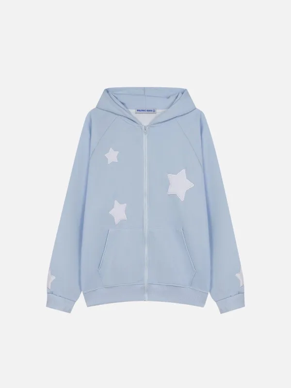 Aelfric Eden Wing Patchwork Zip Up Hoodie sold by Aelfric Eden