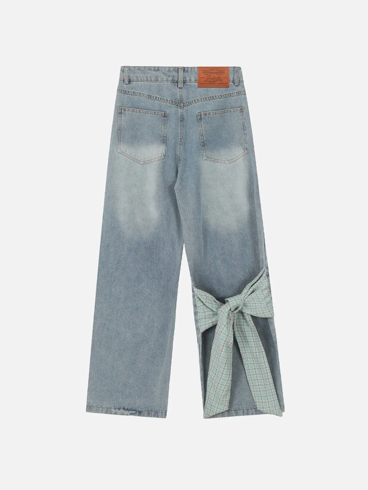 Aelfric Eden Plaid Bow Loose Jeans sold by Aelfric Eden product image thumbnail 2