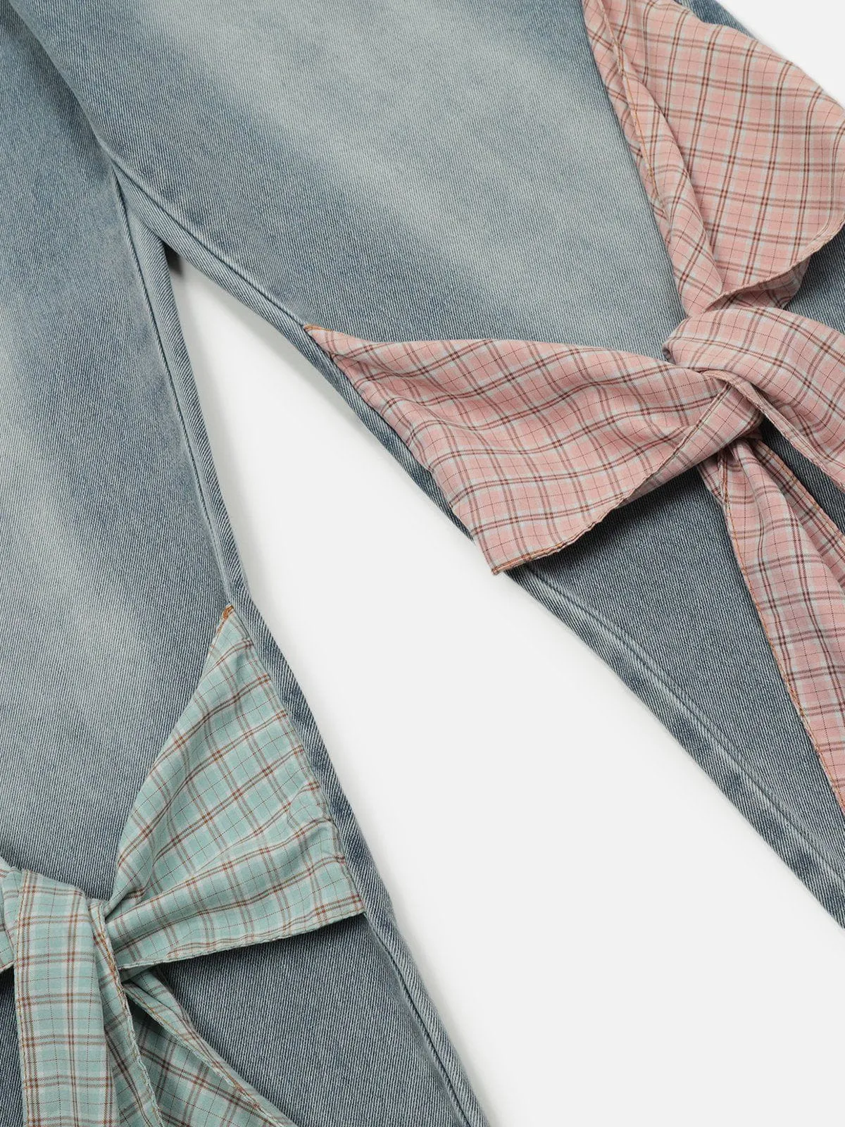 Aelfric Eden Plaid Bow Loose Jeans sold by Aelfric Eden product image thumbnail 3