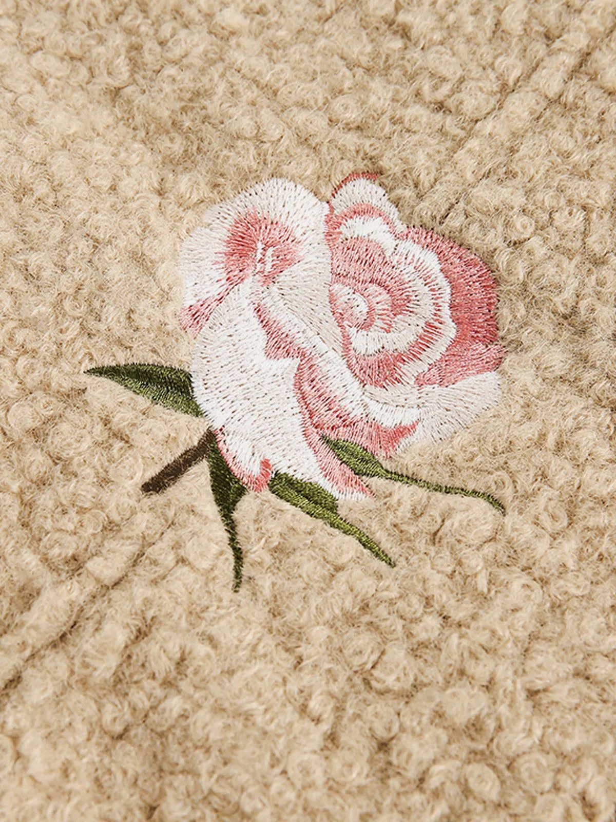 Aelfric Eden Embroidery Rose Sherpa Coat sold by Aelfric Eden product image thumbnail 3