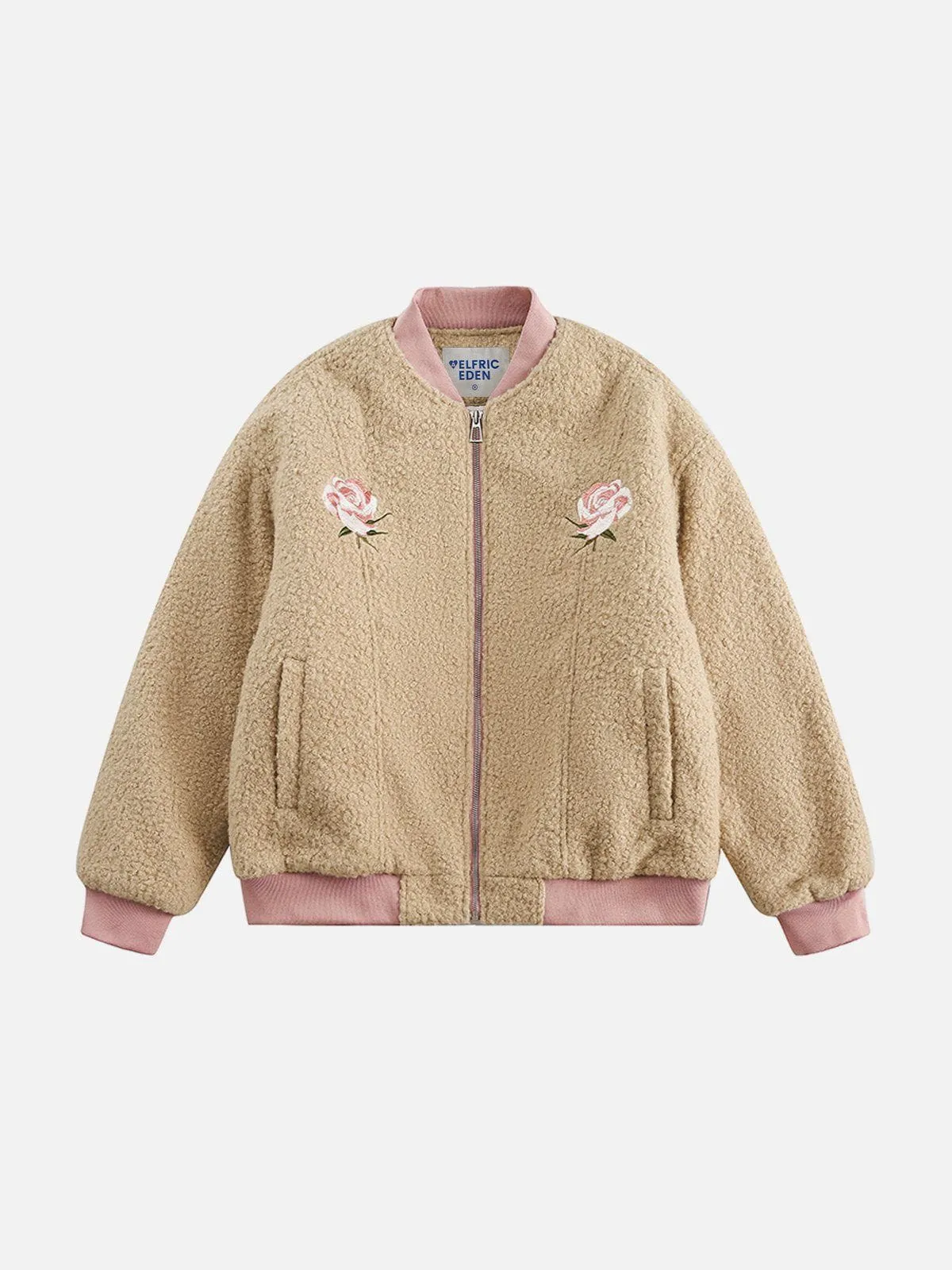 Aelfric Eden Embroidery Rose Sherpa Coat sold by Aelfric Eden