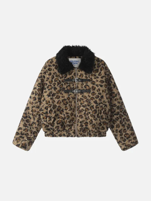 Aelfric Eden Leopard Print Cropped Coat sold by Aelfric Eden
