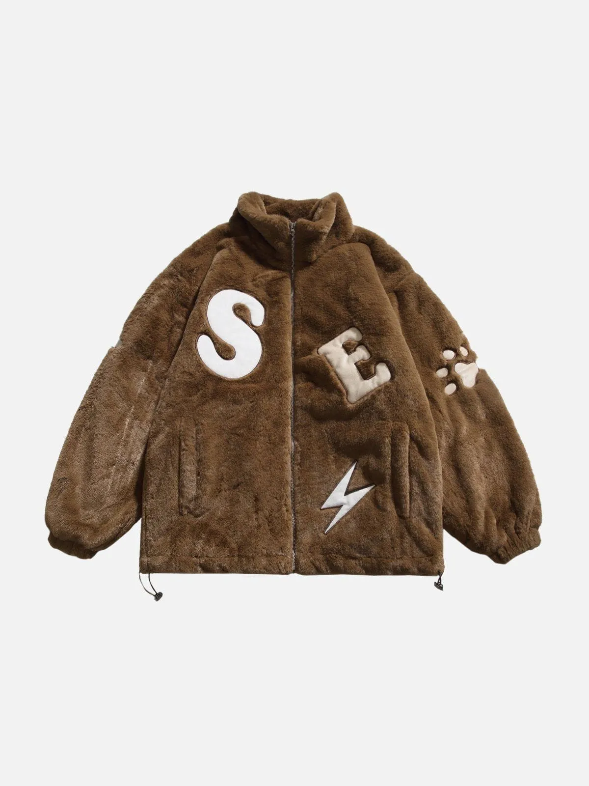 Aelfric Eden Embroidery Patchwork Sherpa Coat sold by Aelfric Eden product image thumbnail 3