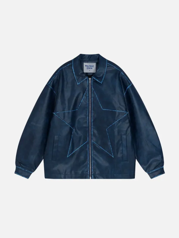 Aelfric Eden Star Faux Leather Jacket sold by Aelfric Eden