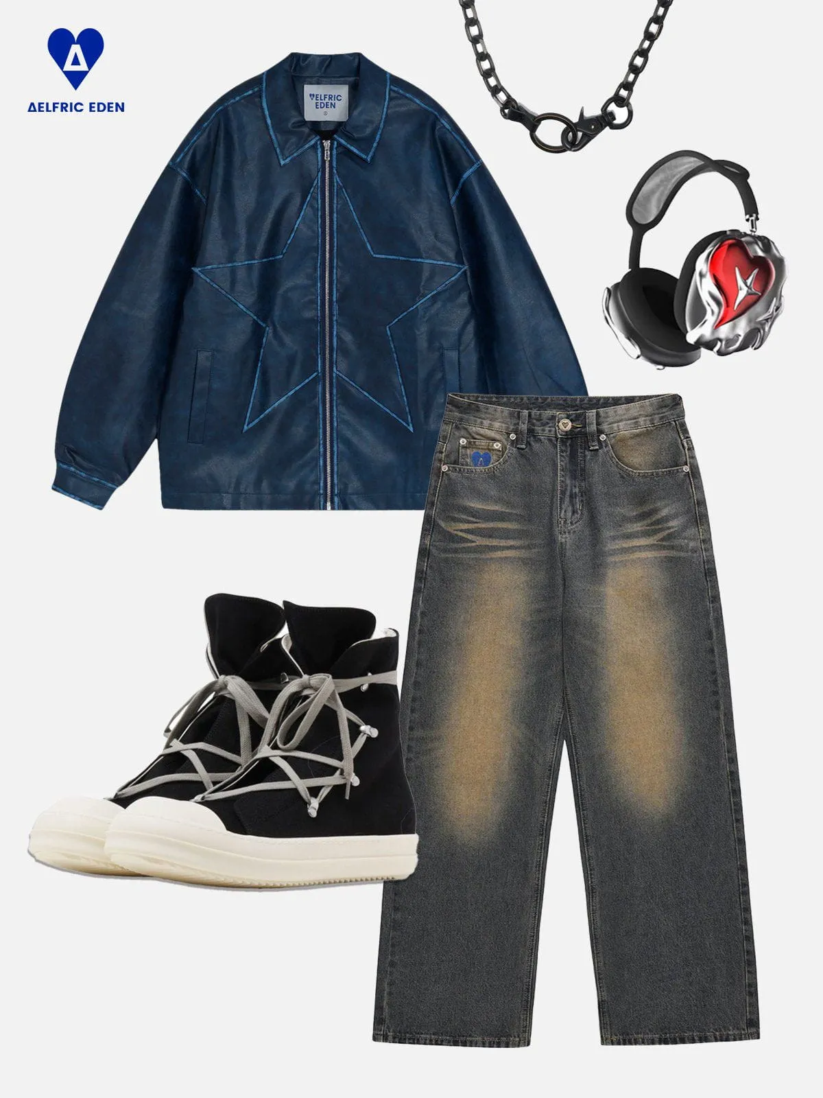 Aelfric Eden Star Faux Leather Jacket sold by Aelfric Eden product image thumbnail 3