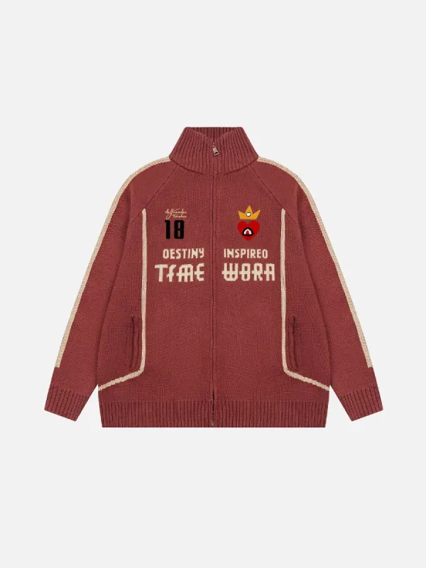 Aelfric Eden Graphic Turtleneck Cardigan sold by Aelfric Eden