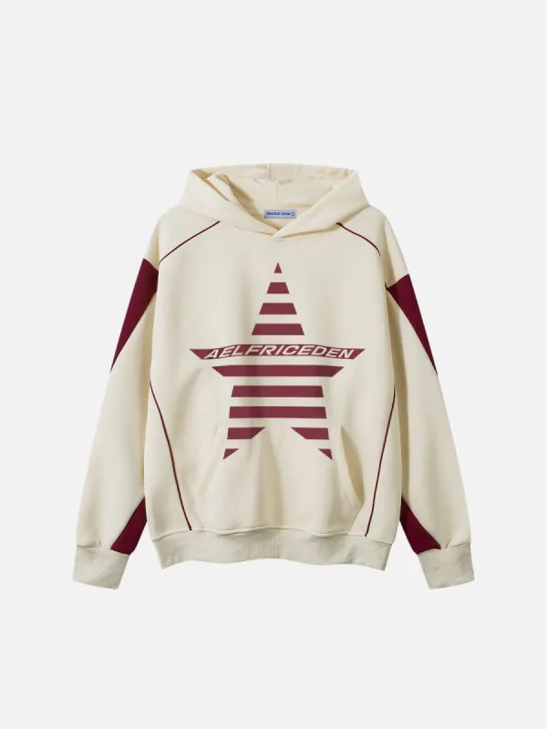 Aelfric Eden Stripe Star Graphic Hoodie sold by Aelfric Eden
