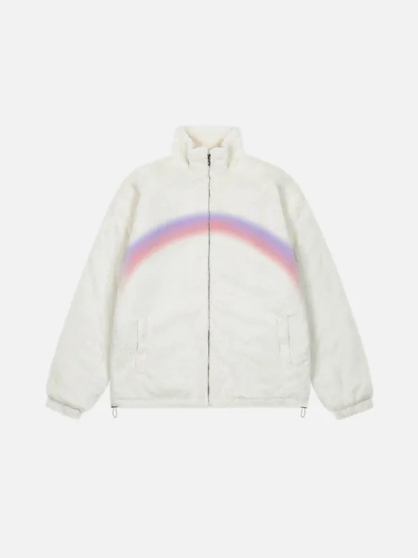 Aelfric Eden Gradient Rainbow Sherpa Coat sold by Aelfric Eden