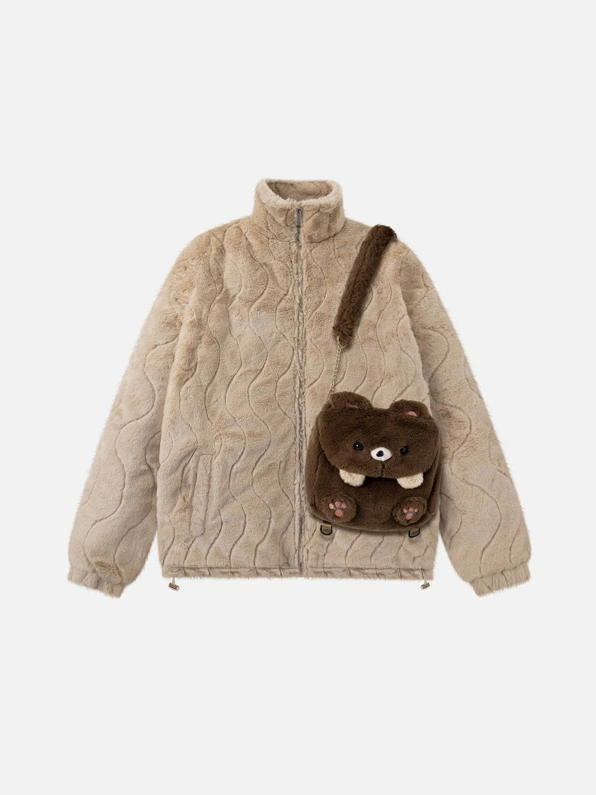 Aelfric Eden Cute Bear Bag Sherpa Coat sold by Aelfric Eden