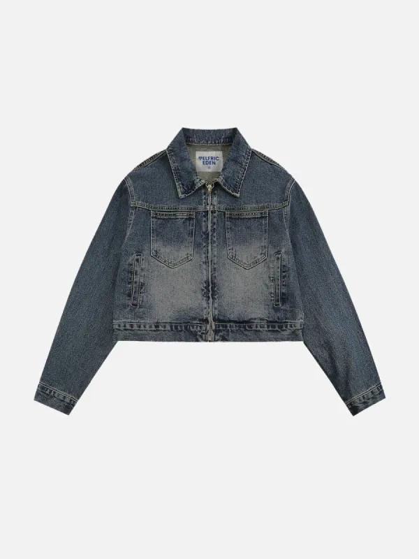 Aelfric Eden Washed Cropped Denim Jacket sold by Aelfric Eden