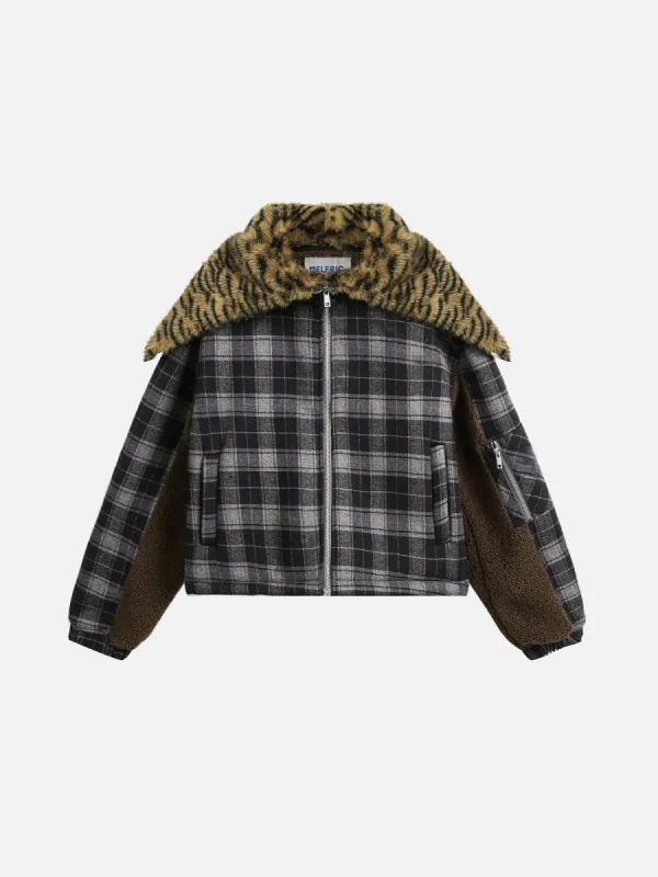 Aelfric Eden Detachable Leopard Print Hat Cropped Coat sold by Aelfric Eden