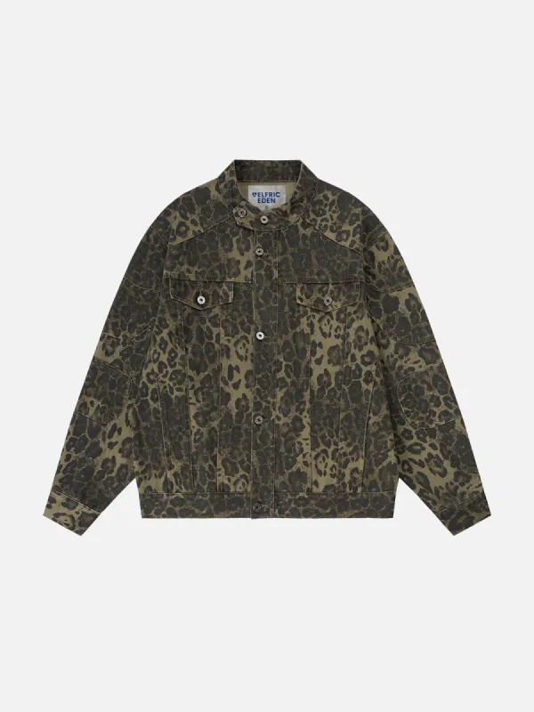 Aelfric Eden Wrinkle Leopard Print Jacket sold by Aelfric Eden