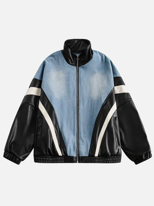 Aelfric Eden Batwing Sleeves Faux Leather Jacket sold by Aelfric Eden