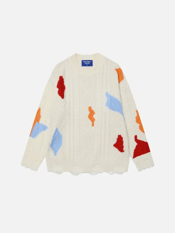 Aelfric Eden Graffiti Patchwork Sweater sold by Aelfric Eden