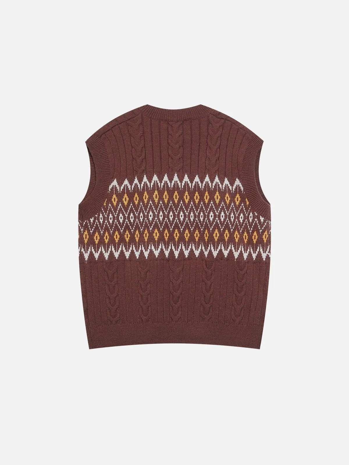 Aelfric Eden Twist Fair Isle Sweater Vest sold by Aelfric Eden product image thumbnail 3