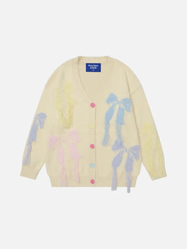 Aelfric Eden Colorful Tassel Bow Cardigan sold by Aelfric Eden