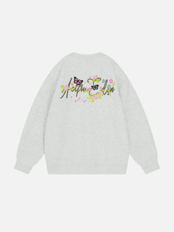 Aelfric Eden Flower Butterfly Sweatshirt sold by Aelfric Eden