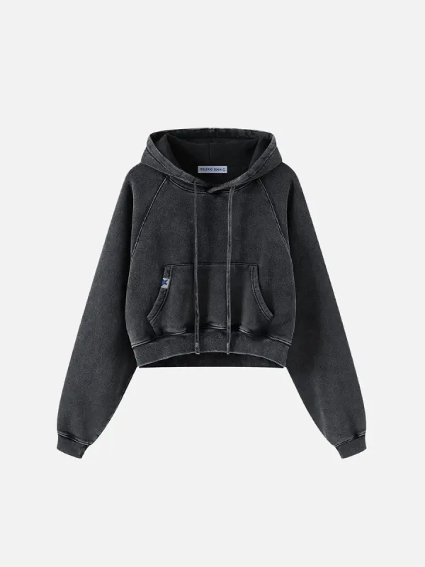 Aelfric Eden Cropped Raglan Sleeve Washed Hoodie sold by Aelfric Eden