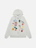 Aelfric Eden Cartoon Graphic Zip Up Hoodie sold by Aelfric Eden