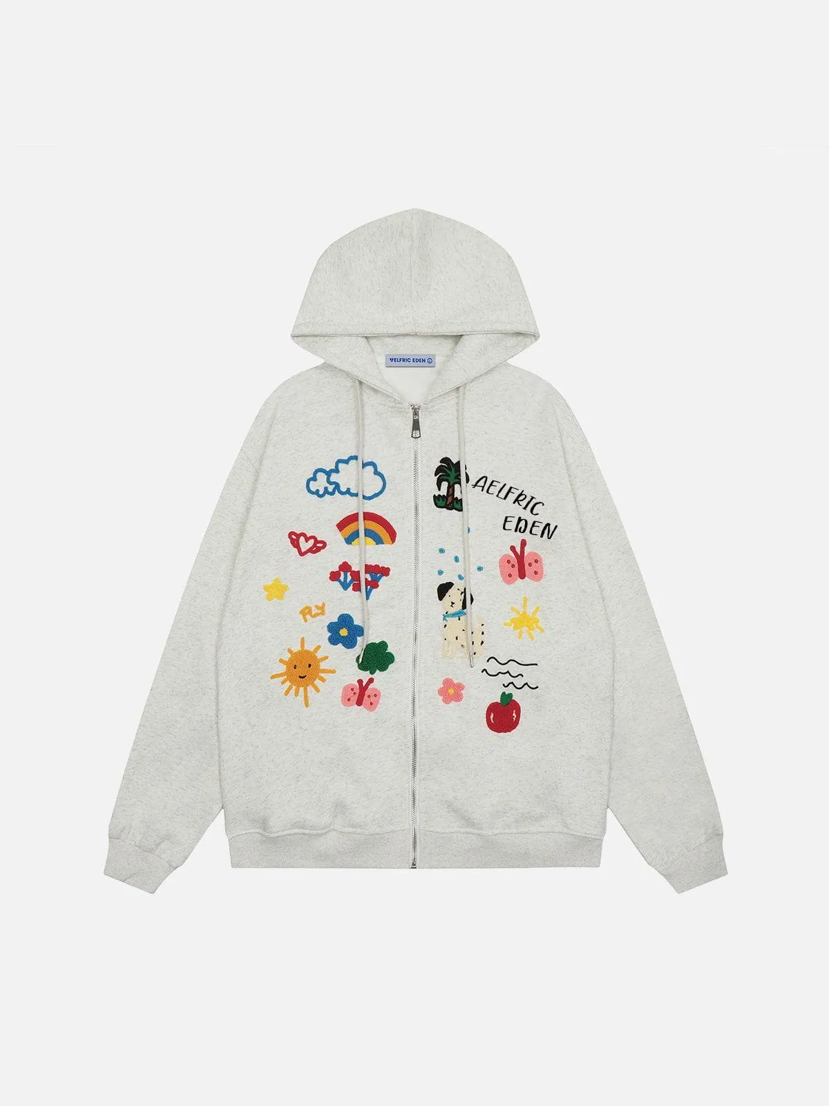 Aelfric Eden Cartoon Graphic Zip Up Hoodie sold by Aelfric Eden