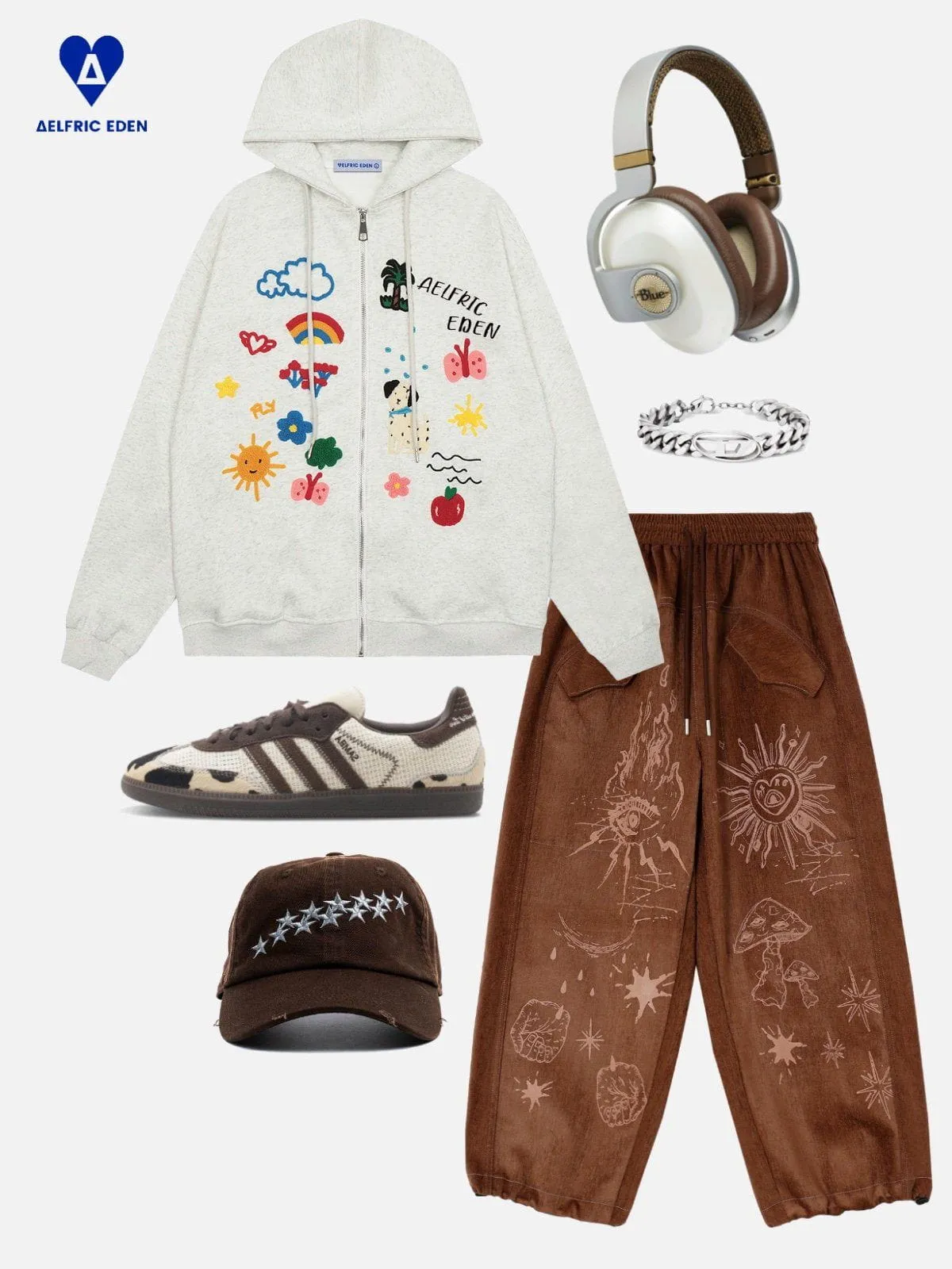 Aelfric Eden Cartoon Graphic Zip Up Hoodie sold by Aelfric Eden product image thumbnail 3