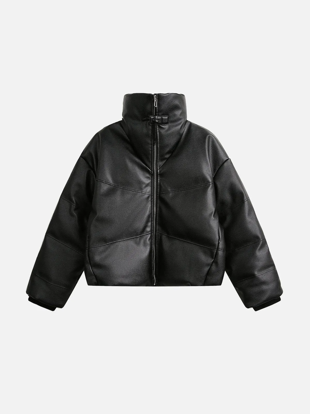 Aelfric Eden Solid High Collar Faux Leather Coat sold by Aelfric Eden