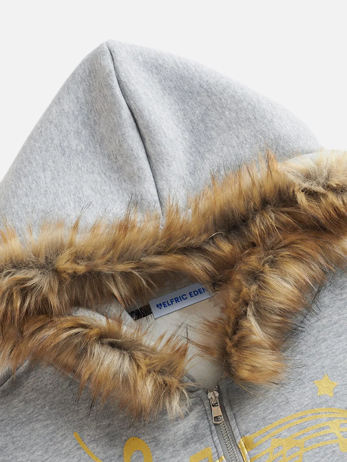 Aelfric Eden Musical Note Graphic Cropped Zip Up Hoodie sold by Aelfric Eden product image thumbnail 3