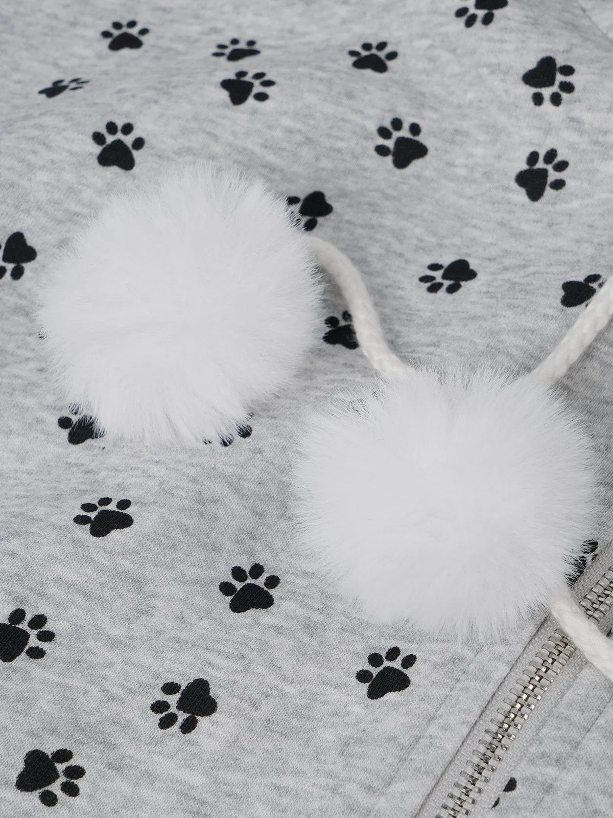 Aelfric Eden Dog Paw Full Print Zip Up Hoodie sold by Aelfric Eden product image thumbnail 4