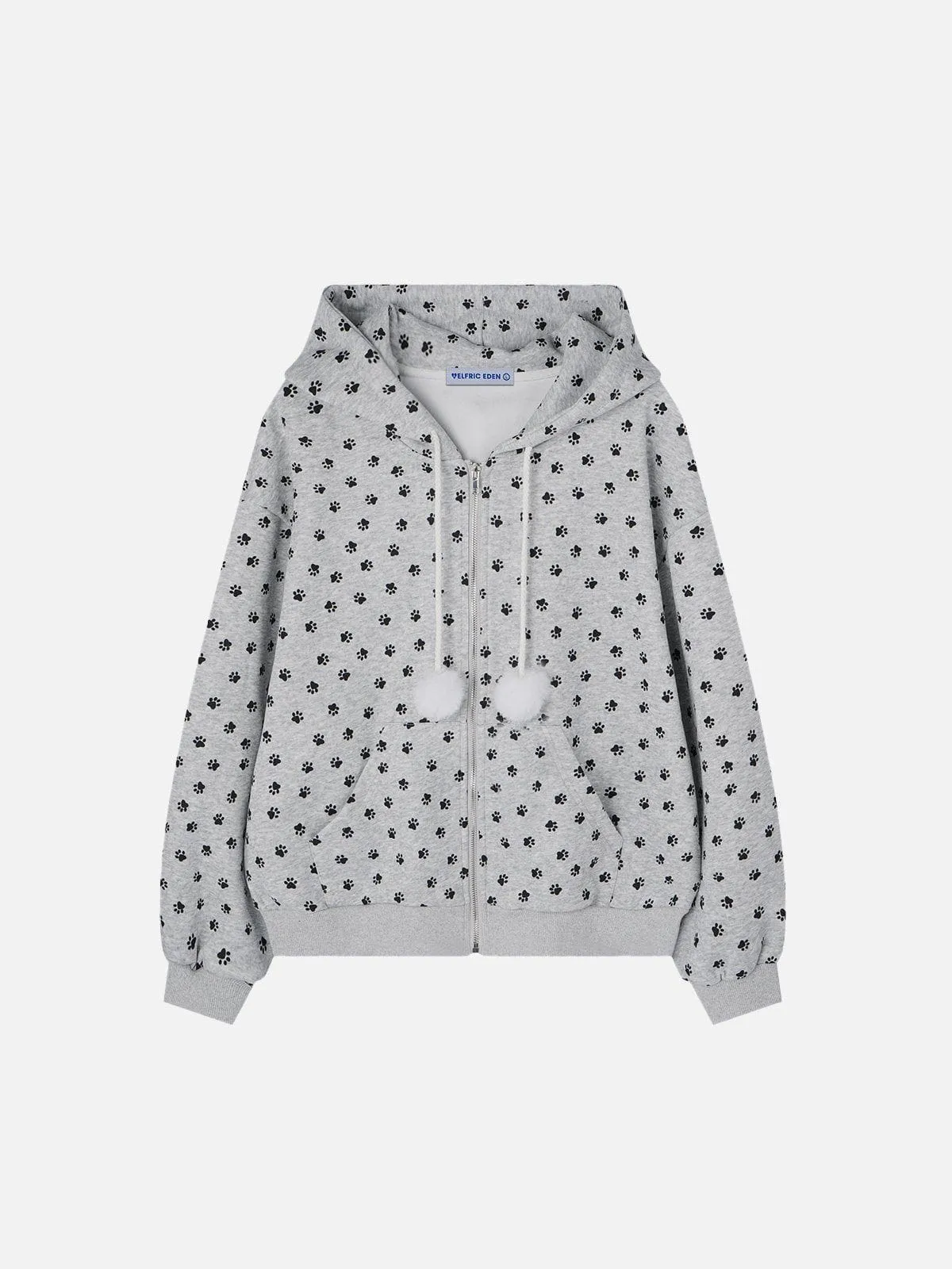 Aelfric Eden Dog Paw Full Print Zip Up Hoodie sold by Aelfric Eden