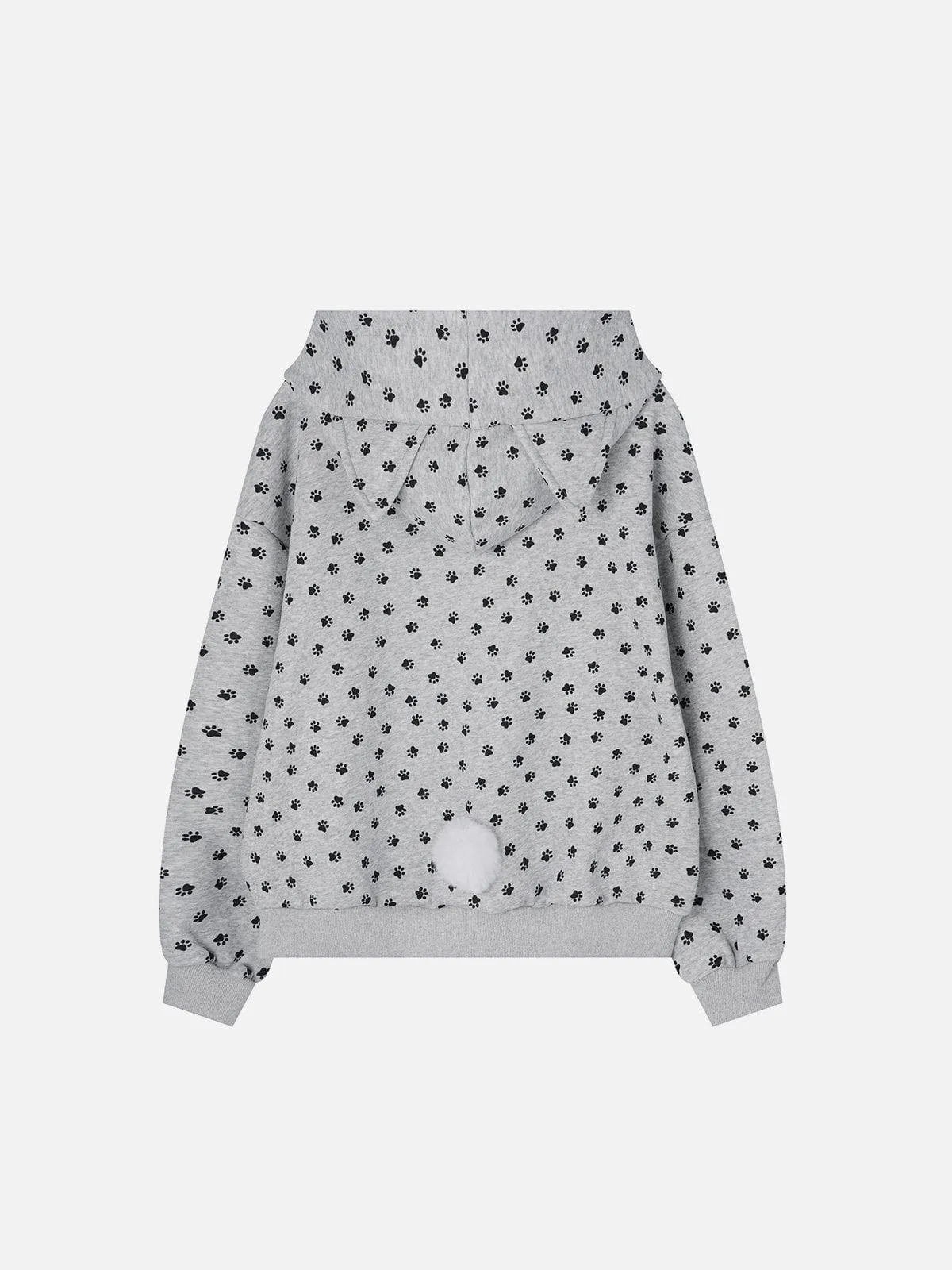 Aelfric Eden Dog Paw Full Print Zip Up Hoodie sold by Aelfric Eden product image thumbnail 2