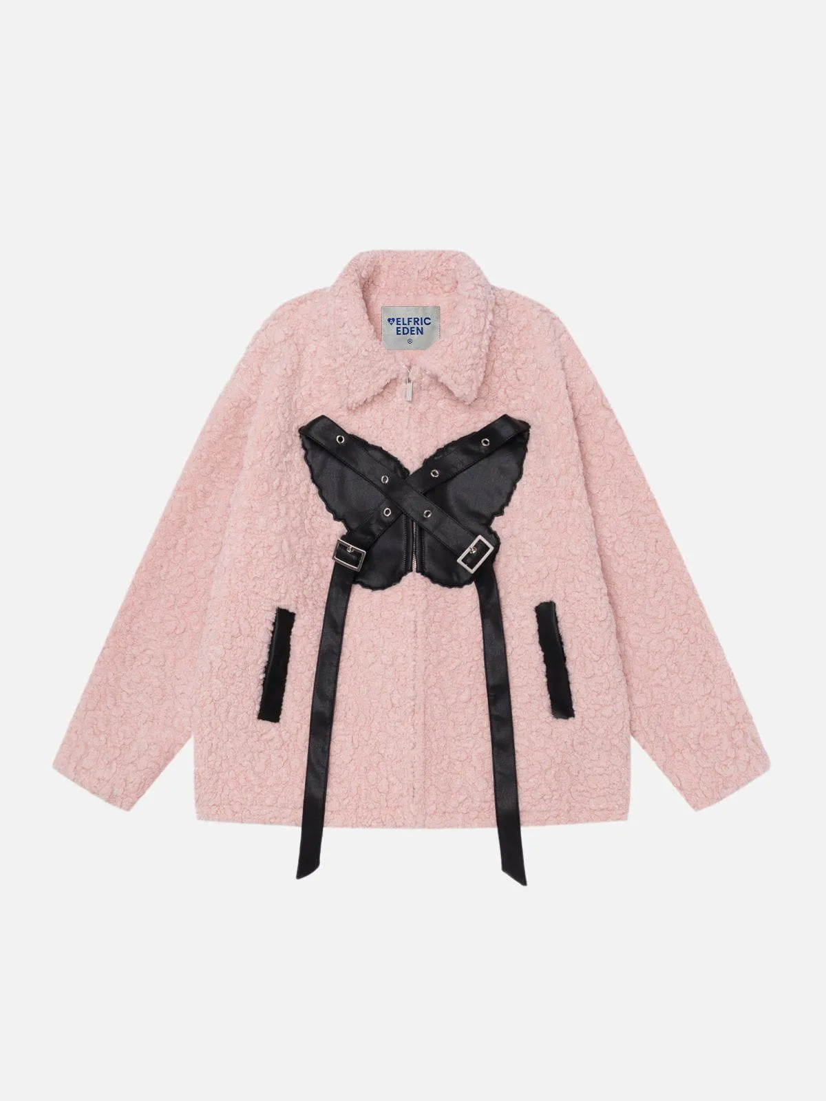 Aelfric Eden Faux Leather Butterfly Sherpa Coat sold by Aelfric Eden