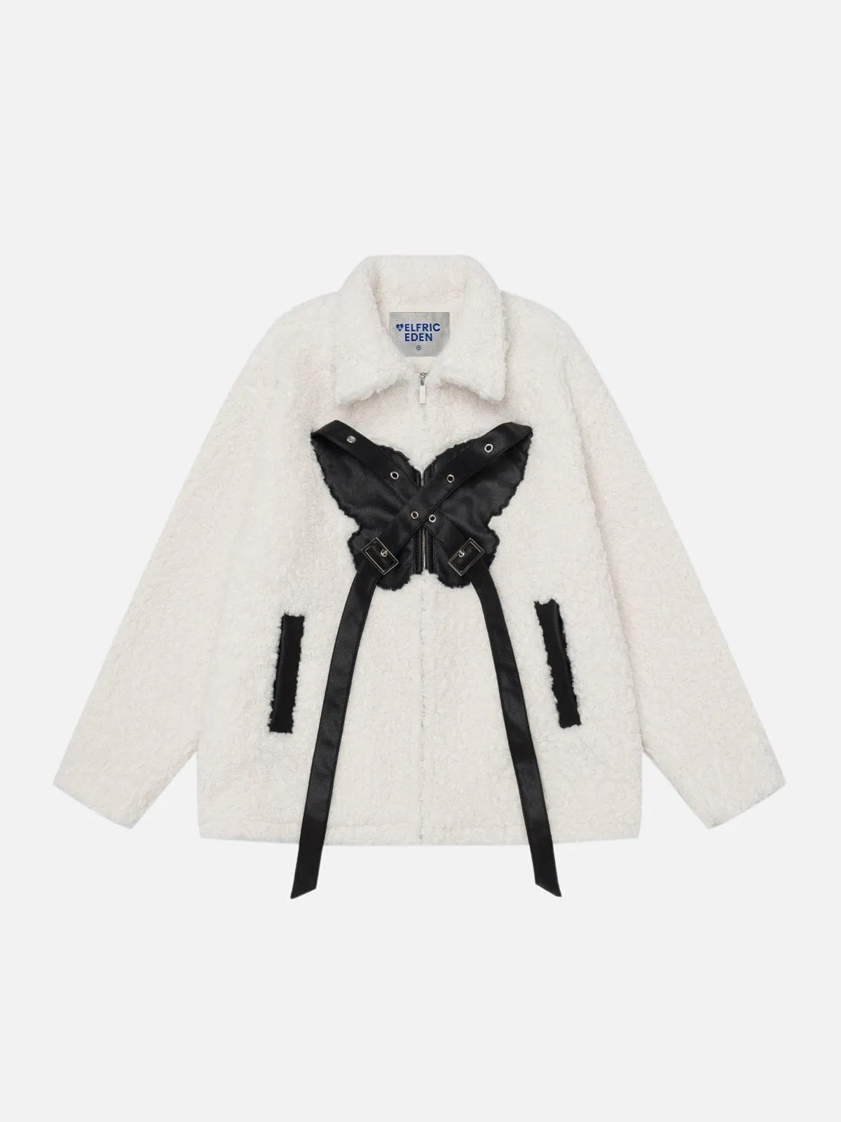 Aelfric Eden Faux Leather Butterfly Sherpa Coat sold by Aelfric Eden product image thumbnail 2