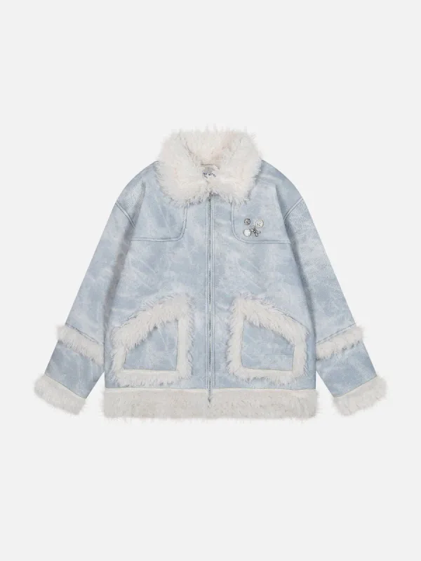 Aelfric Eden Plush Patchwork Washed Coat sold by Aelfric Eden