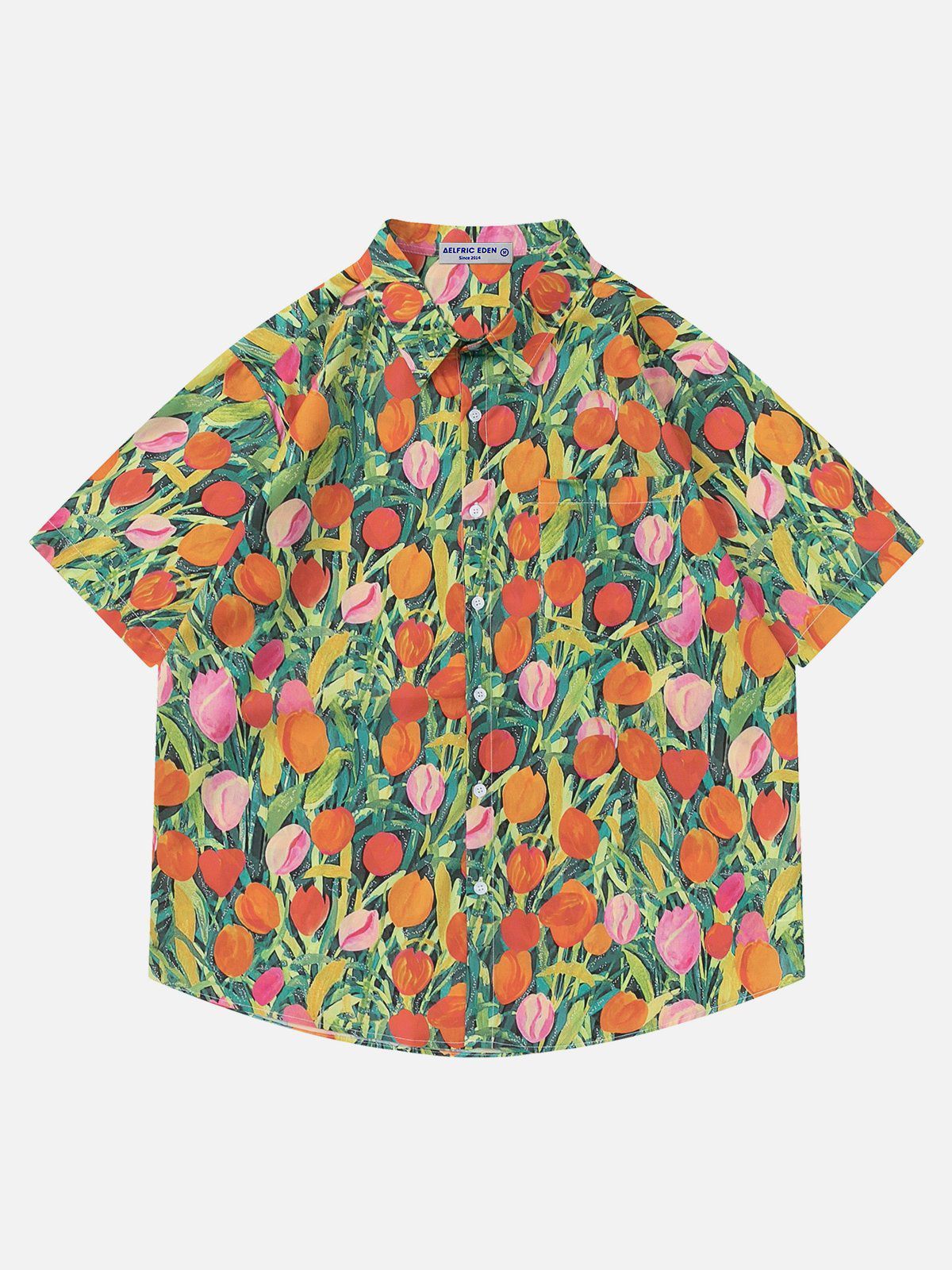 Aelfric Eden All-over Tulip Print Short Sleeve Shirts sold by Aelfric Eden