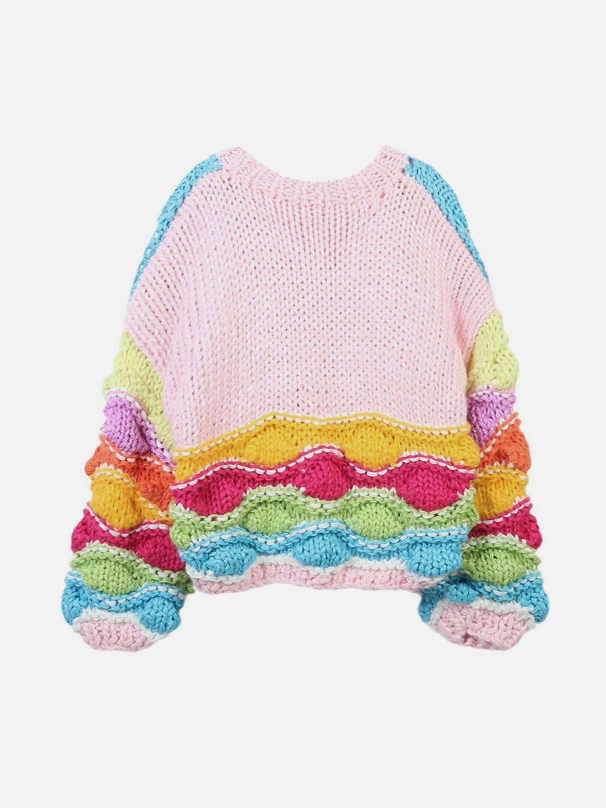 Colorful Patchwork Wool Blend Cardigan sold by Aelfric Eden product image thumbnail 2