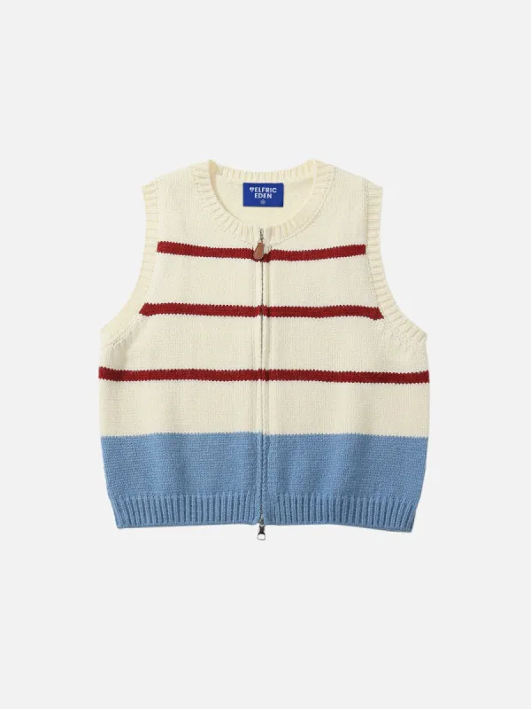 Aelfric Eden Stripe Zip Up Sweater Vest sold by Aelfric Eden
