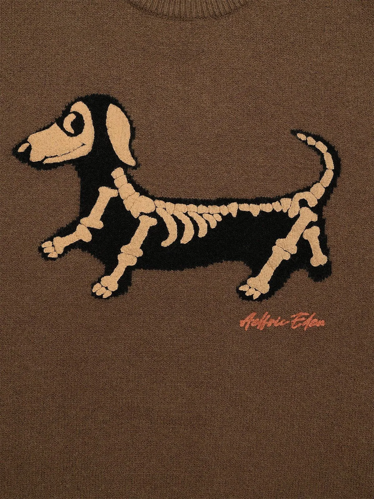 Aelfric Eden Skeleton Dachshund Graphic Sweater sold by Aelfric Eden product image thumbnail 3