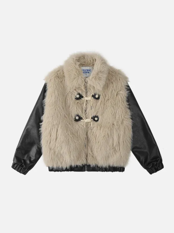 Aelfric Eden Plush Patchwork Fold-Over Coat sold by Aelfric Eden