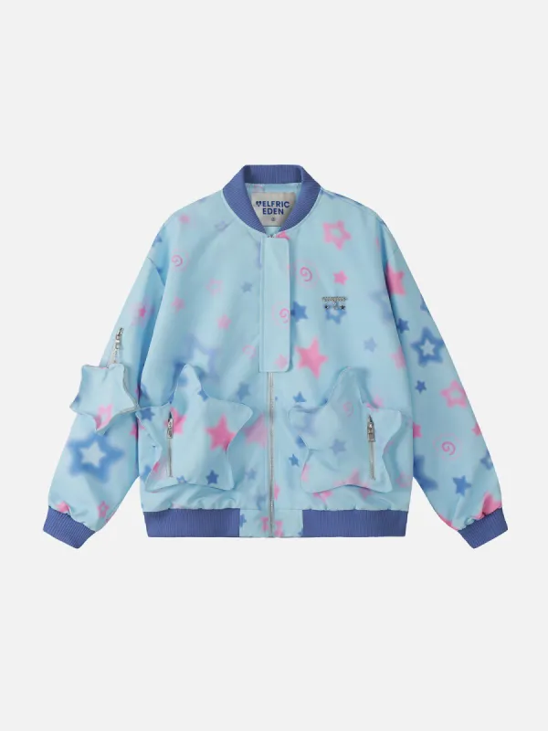 Aelfric Eden Full Print Star Varsity Jacket sold by Aelfric Eden