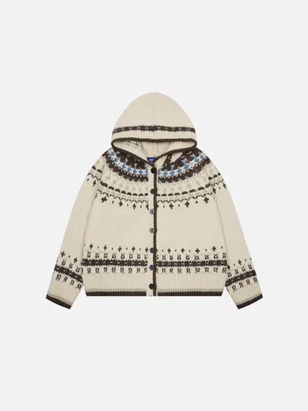 Aelfric Eden Fair Isle Graphic Hooded Cardigan sold by Aelfric Eden