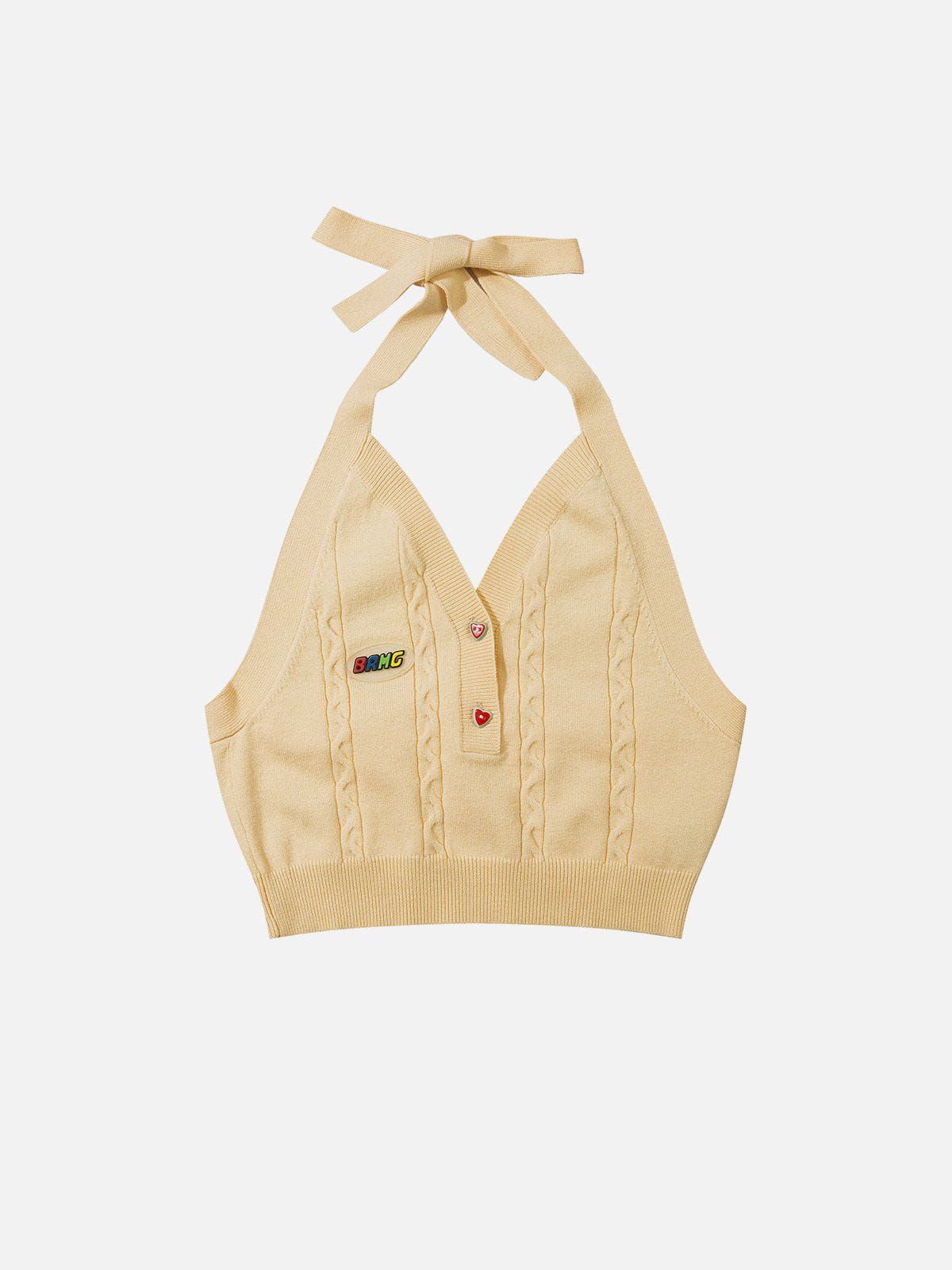 Heart Button Knit Tank Top sold by Aelfric Eden product image thumbnail 2